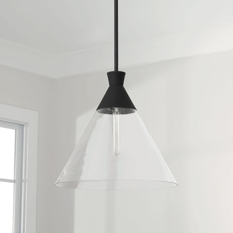 Capital Lighting 350311XK Paloma 1 Light Pendant Textured Black
