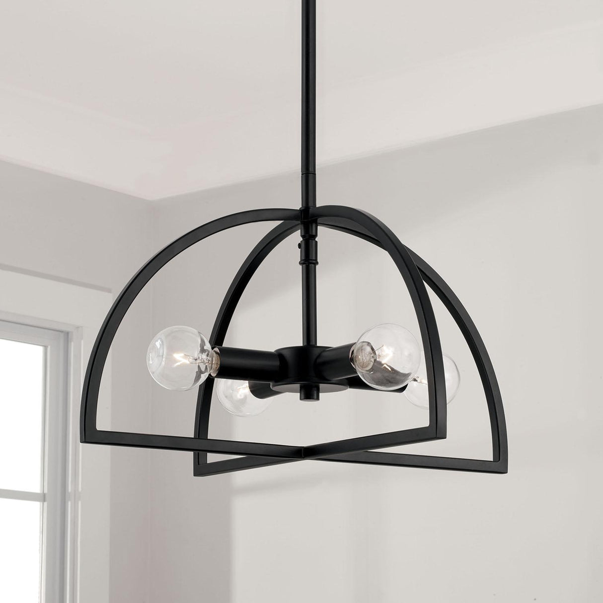 Capital Lighting 248841MB Lawson 4 Light Dual Mount Semi-Flush/Pendant Matte Black