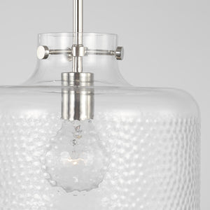 Capital Lighting 342512PN Brighton 1 Light Pendant Polished Nickel