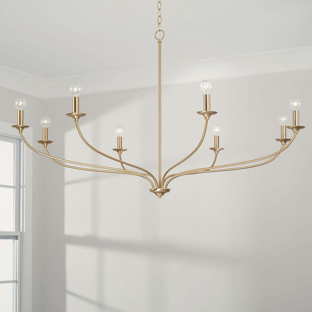 Capital Lighting 449981MA Dolan 8 Light Chandelier Matte Brass