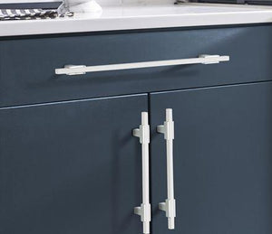 Amerock Cabinet Pull Polished Chrome/White 5-1/16 inch (128 mm) Center to Center Urbanite 1 Pack Drawer Pull Drawer Handle Cabinet Hardware