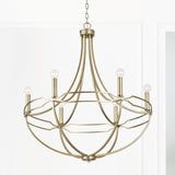 Capital Lighting 438961AD Jordyn 6 Light Chandelier Aged Brass