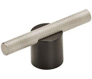 Amerock Cabinet Pull Matte Black/Silver Champagne 5/8 inch (16 mm) Center to Center Transcendent 1 Pack Drawer Pull Drawer Handle Cabinet Hardware