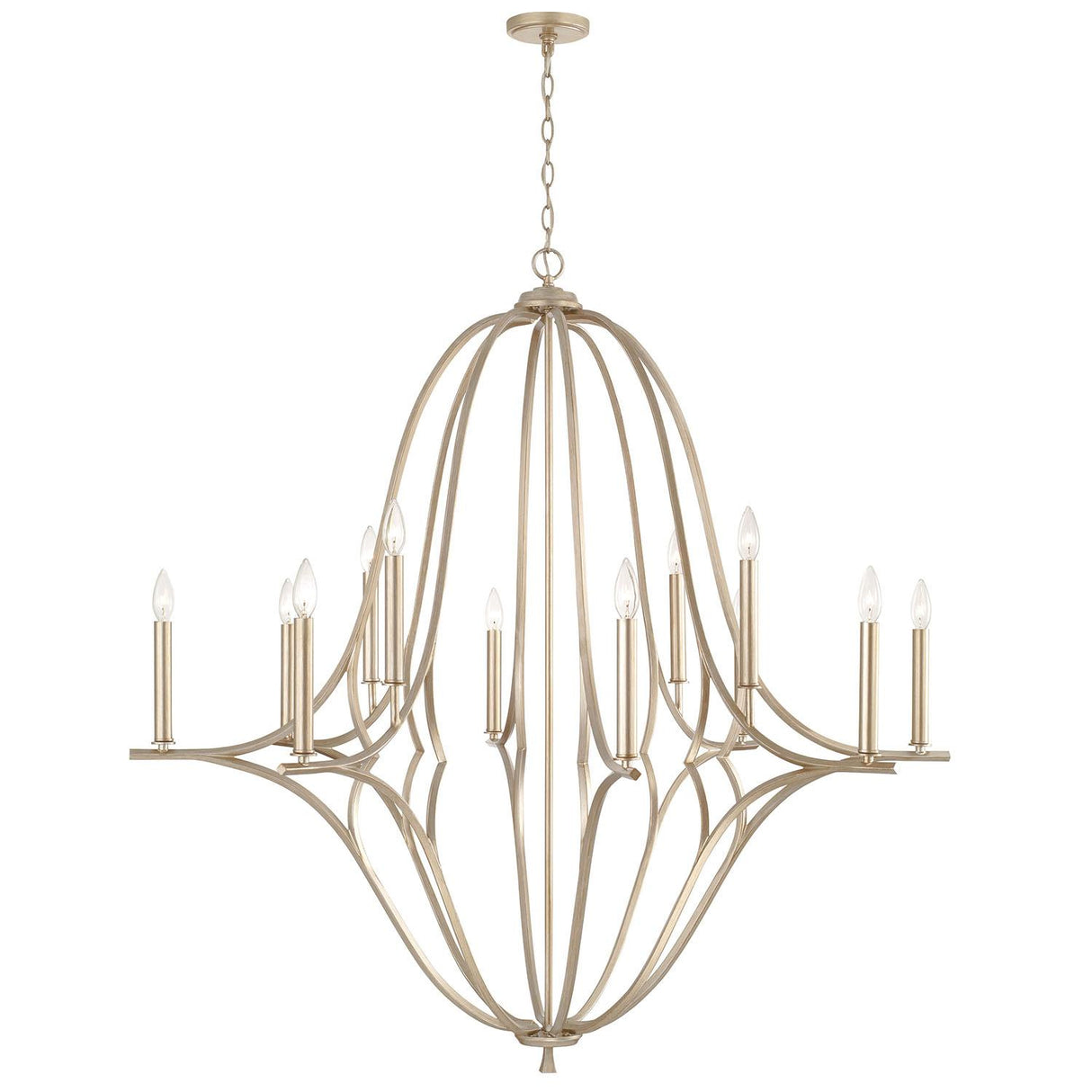 Capital Lighting 450001BS Claire 12 Light Chandelier Brushed Champagne