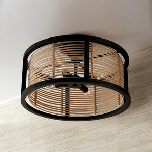 Capital Lighting 244041FK Rico 4 Light Semi-Flush Flat Black
