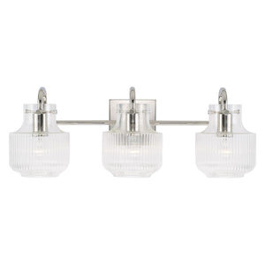 Capital Lighting 145131PN Nyla 3 Light Vanity Polished Nickel