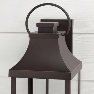 Capital Lighting 946431OZ Bradford 3 Light Outdoor Wall Lantern Oiled Bronze