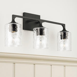 Capital Lighting 137331BI-486 Clint 3 Light Vanity Black Iron