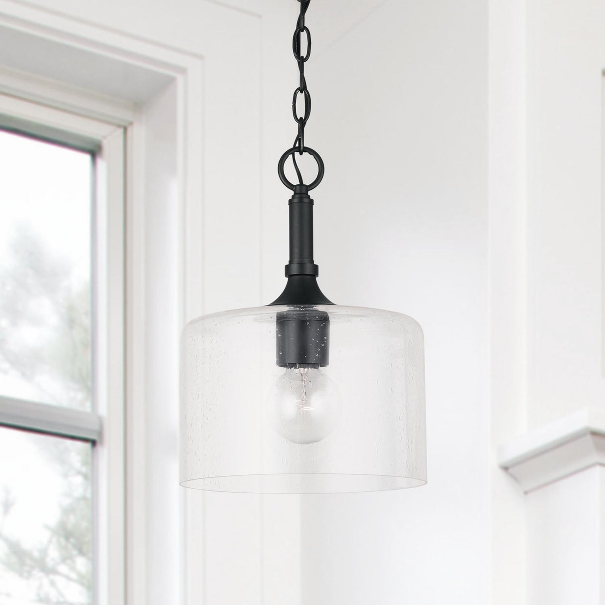 Capital Lighting 339311MB Carter 1 Light Pendant Matte Black