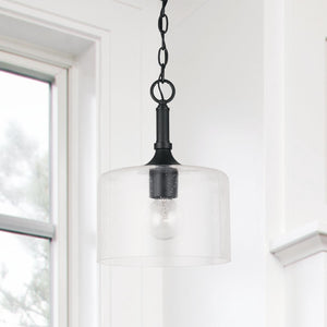 Capital Lighting 339311MB Carter 1 Light Pendant Matte Black