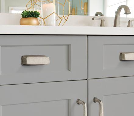 Amerock Cabinet Cup Pull Weathered Nickel 3-3/4 inch (96 mm) Center to Center Kane 1 Pack Drawer Pull Drawer Handle Cabinet Hardware