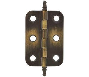 Amerock Cabinet Hinge 2-11/16 inch (68 mm) Length Hinge Antique Brass 2 Pack Non Self-Closing Hinge Butt Hinge Cabinet Door Hinge