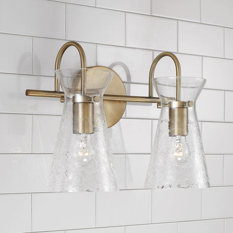 Capital Lighting 142421AD Mila 2 Light Vanity Aged Brass