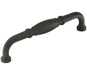 Amerock Cabinet Pull Matte Black 6-5/16 inch (160 mm) Center-to-Center Granby 1 Pack Drawer Pull Drawer Handle Cabinet Hardware