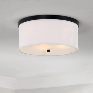 Capital Lighting 2015MB-480 Midtown 3 Light Flush Mount Matte Black