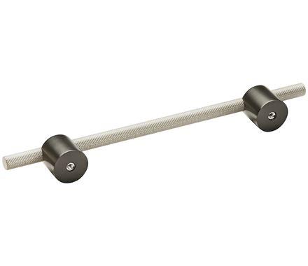 Amerock Cabinet Pull Matte Black/Silver Champagne 6-5/16 inch (160 mm) Center to Center Transcendent 1 Pack Drawer Pull Drawer Handle Cabinet Hardware