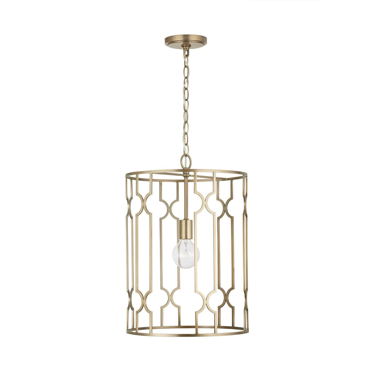 Capital Lighting 338911AD Jordyn 1 Light Pendant Aged Brass
