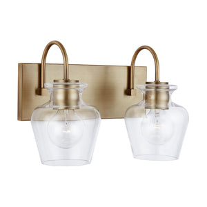 Capital Lighting 138121AD-490 Danes 2 Light Vanity Aged Brass