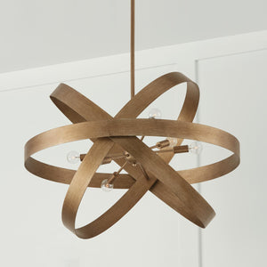 Capital Lighting 439061ML Jude 6 Light Chandelier Mystic Lustre