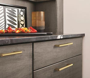 Amerock Cabinet Pull Champagne Bronze 3-3/4 inch (96 mm) Center-to-Center Versa 1 Pack Drawer Pull Cabinet Handle Cabinet Hardware