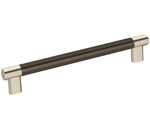 Amerock BP36562PNGM Esquire Cabinet Pull, 8in (203mm) Center-to-Center, Polished Nickel/Gunmetal