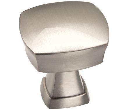 Amerock Cabinet Knob Satin Nickel 1-1/4 inch (32 mm) Length Stature 1 Pack Drawer Knob Cabinet Hardware