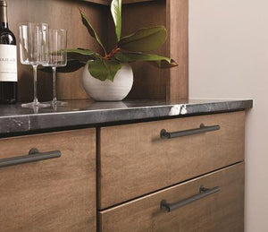 Amerock Cabinet Pull Matte Black 6-5/16 inch (160 mm) Center-to-Center Radius 1 Pack Drawer Pull Cabinet Handle Cabinet Hardware