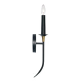 Capital Lighting 645611KB Amara 1 Light Sconce Matte Black with Brass