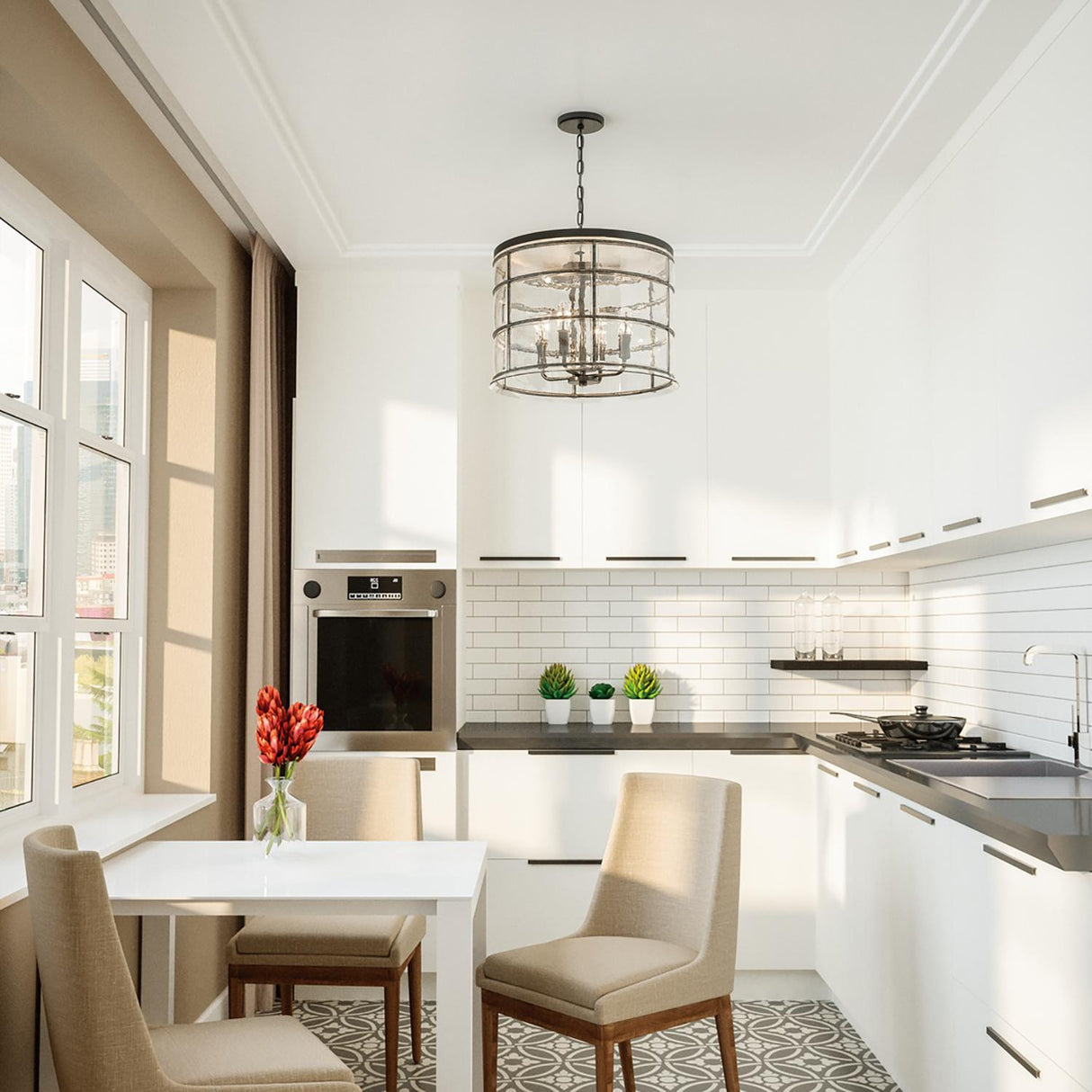 Capital Lighting 329441UG Colby 4 Light Pendant Urban Grey