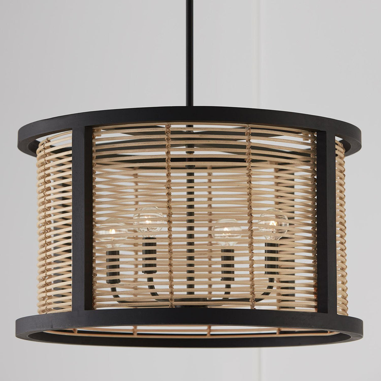 Capital Lighting 344061FK Rico 4 Light Pendant Flat Black