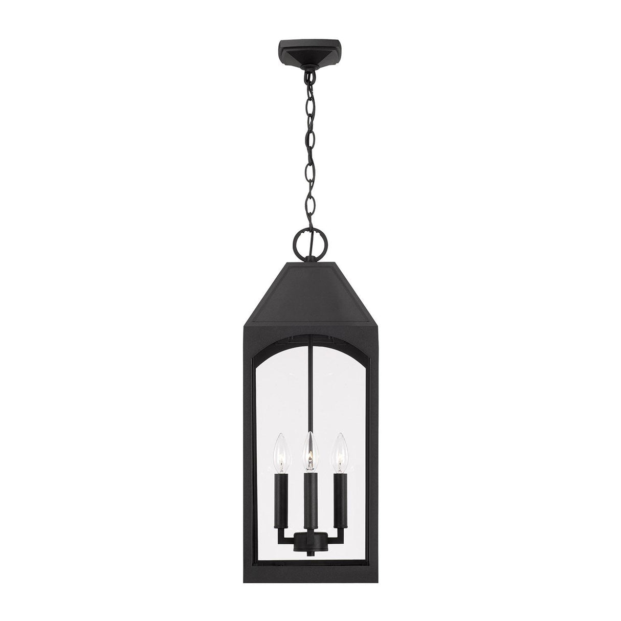 Capital Lighting 946342BK Burton 4 Light Outdoor Hanging Lantern Black