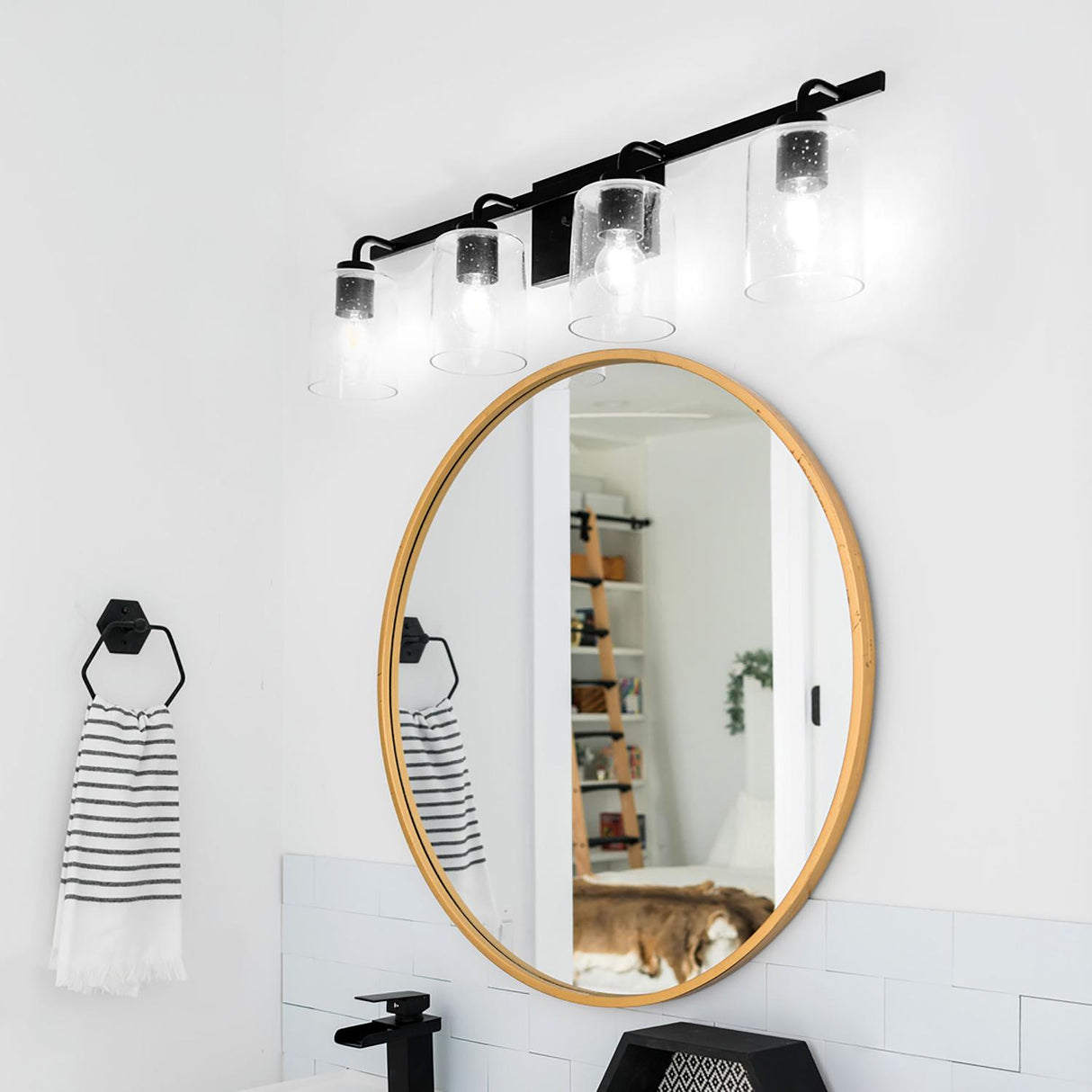 Capital Lighting 128541MB-449 Greyson 4 Light Vanity Matte Black