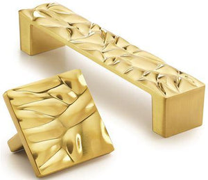 Amerock Cabinet Pull Brushed Gold 5-1/16 inch (128 mm) Center to Center Calathea 1 Pack Drawer Pull Drawer Handle Cabinet Hardware
