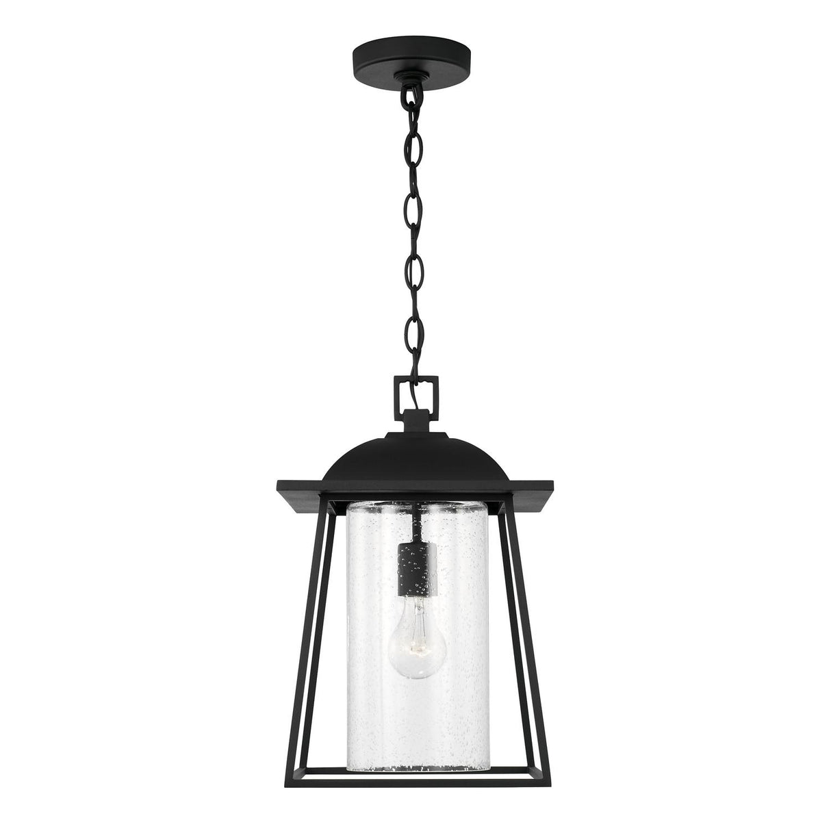 Capital Lighting 943614BK Durham 1 Light Outdoor Hanging Lantern Black