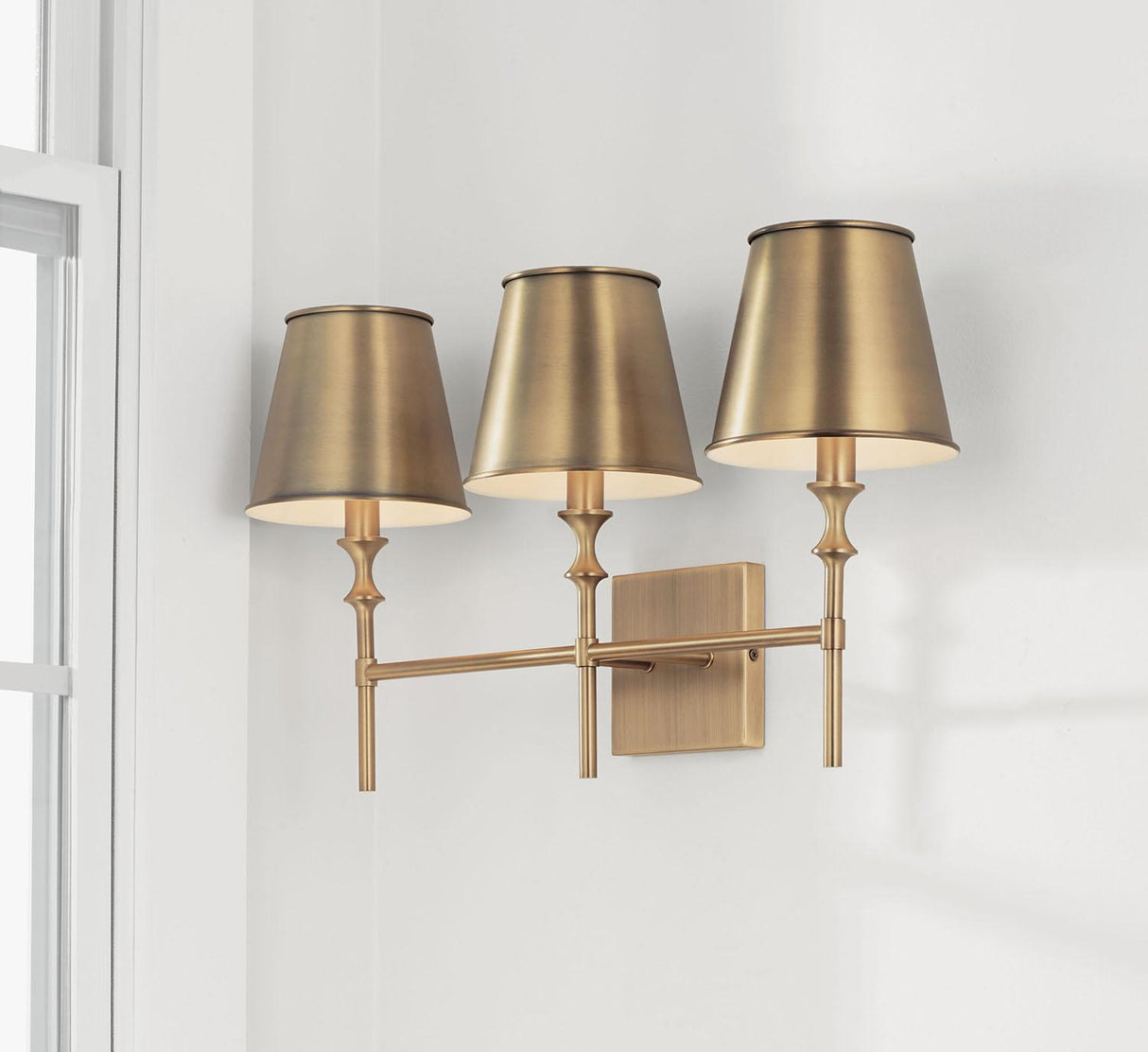 Capital Lighting 149731AD-708 Whitney 3 Light Vanity Aged Brass