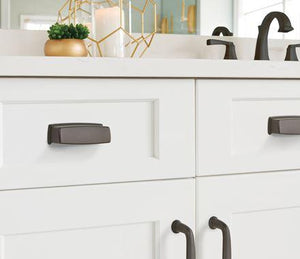 Amerock Cabinet Cup Pull Black Bronze 3-3/4 inch (96 mm) Center to Center Kane 1 Pack Drawer Pull Drawer Handle Cabinet Hardware