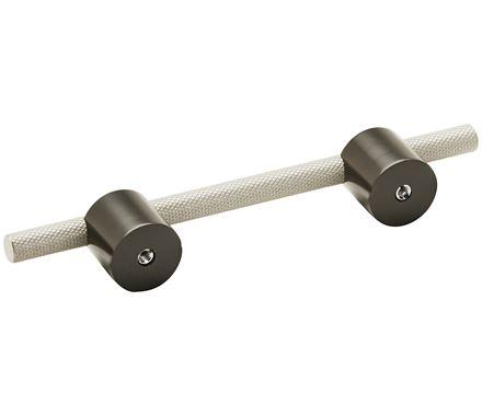 Amerock Cabinet Pull Matte Black/Silver Champagne 3-3/4 inch (96 mm) Center to Center Transcendent 1 Pack Drawer Pull Drawer Handle Cabinet Hardware