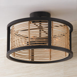 Capital Lighting 244041FK Rico 4 Light Semi-Flush Flat Black