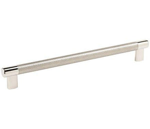 Amerock Cabinet Pull Polished Nickel/Stainless Steel 10-1/16 inch (256 mm) Center to Center Esquire 1 Pack Drawer Pull Drawer Handle Cabinet Hardware