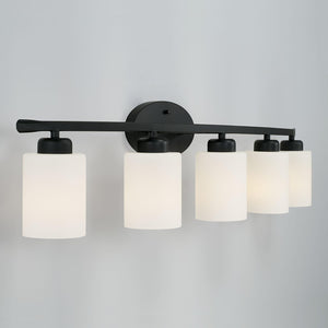 Capital Lighting 115251MB-338 Dixon 5 Light Vanity Matte Black