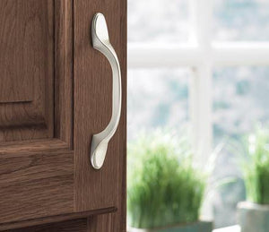 Amerock Cabinet Pull Satin Nickel 3 inch (76 mm) Center-to-Center Ravino 1 Pack Drawer Pull Drawer Handle Cabinet Hardware