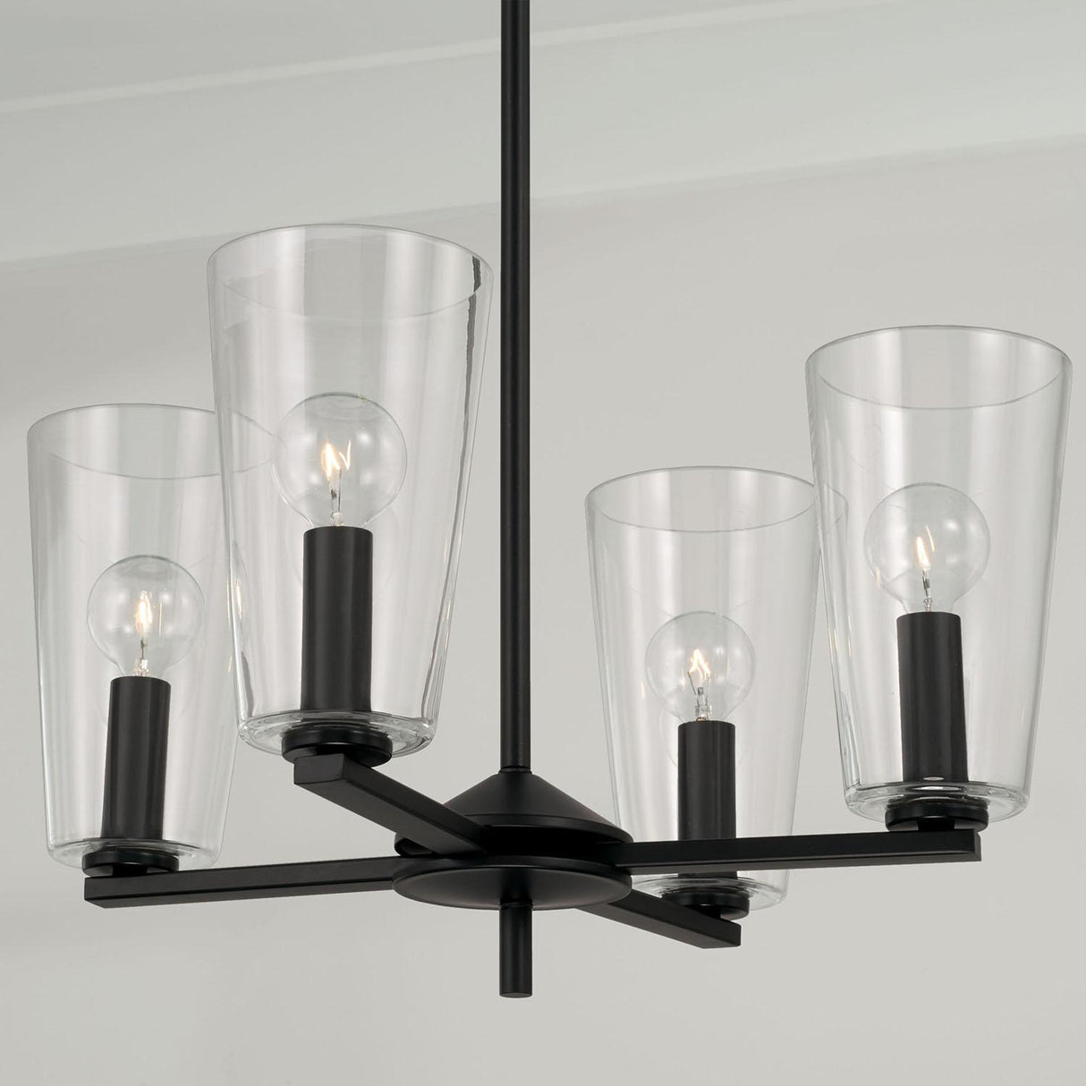 Capital Lighting 348641MB-538 Portman 4 Light Pendant Matte Black