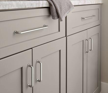 Amerock Cabinet Pull Satin Nickel 3-3/4 inch (96 mm) Center-to-Center Factor 1 Pack Drawer Pull Cabinet Handle Cabinet Hardware