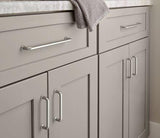 Amerock Cabinet Pull Satin Nickel 3-3/4 inch (96 mm) Center-to-Center Factor 1 Pack Drawer Pull Cabinet Handle Cabinet Hardware