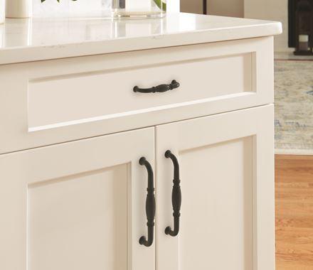 Amerock Cabinet Pull Matte Black 6-5/16 inch (160 mm) Center-to-Center Granby 1 Pack Drawer Pull Drawer Handle Cabinet Hardware