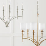 Capital Lighting 442661AD-701 Abbie 6 Light Chandelier Aged Brass