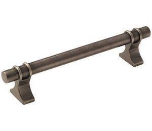 Amerock Cabinet Pull Gunmetal 5-1/16 inch (128 mm) Center to Center Davenport 1 Pack Drawer Pull Drawer Handle Cabinet Hardware