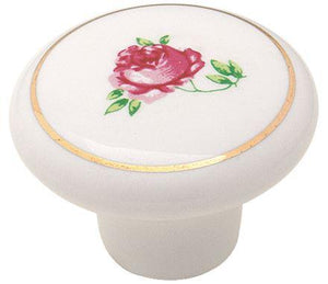 Amerock Cabinet Knob White 1-1/2 inch (38 mm) Diameter Everyday Heritage 1 Pack Drawer Knob Cabinet Hardware