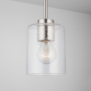 Capital Lighting 328511BN-449 Greyson 1 Light Pendant Brushed Nickel