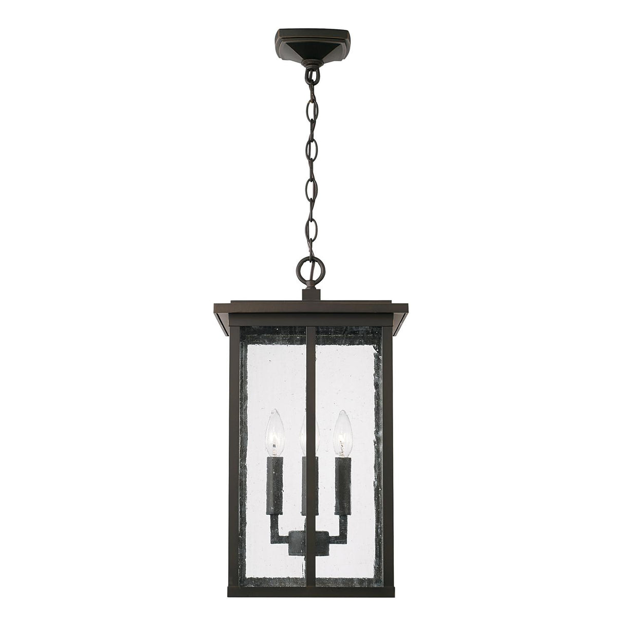 Capital Lighting 943844OZ Barrett 4 Light Outdoor Hanging Lantern Oiled Bronze